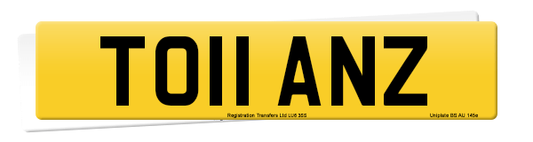 Registration number TO11 ANZ